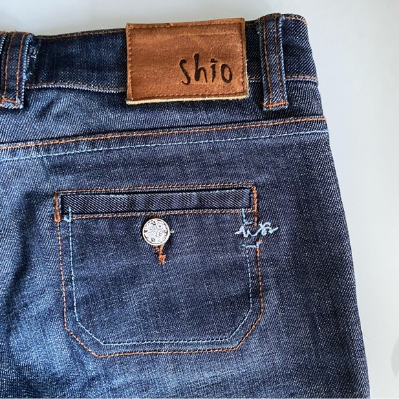 Shio Japanese Low Rise Dark Wash Capris Jeans - Picture 6 of 7